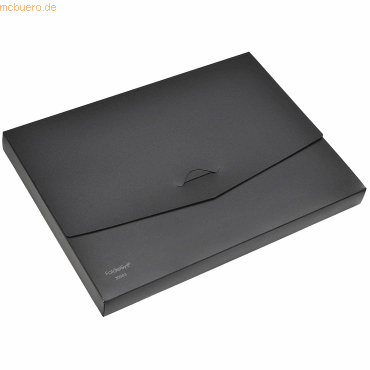 Bild von 10 x Foldersys Dokumentenbox A4 PP 27mm vollfarbig schwarz