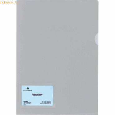 Bild von 10 x Foldersys Angebotshülle A4 PP mit Visitenkartentaschen transparen