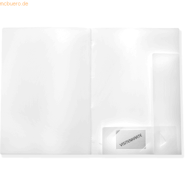 Bild von 10 x Foldersys Angebotsmappe A4 PP mit Sichttasche vollfarbig weiß
