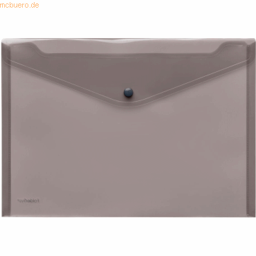 Bild von 10 x Foldersys Dokumentenmappe A4 PP Druckknopf rauchtopas transparent