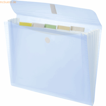 Bild von 10 x Foldersys Fächer Klettverschlussmappe 'light' A4 PP 5 Fächer Klet