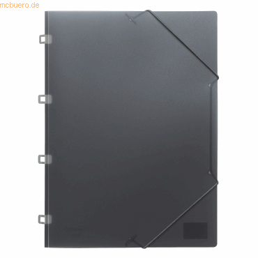 Bild von 10 x Foldersys Eckspannmappe A4 PP transluzent anthrazit