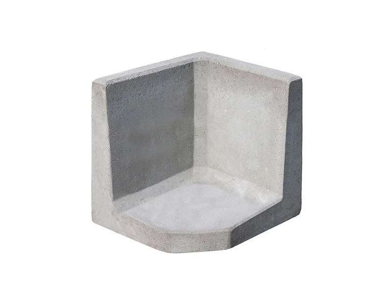 Bild von Diephaus L-Stein Ecke Beton grau 50 x 40 x 40 x 7 cm