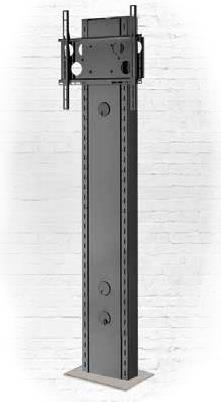 Bild von HAGOR Info-Tower Wall - Aufstellung für LCD-/Plasmafernseher - Stahl - Silber, Glanzschwarz - Bildschirmgröße: 116-213 cm (46-84) - Bodenaufstellung
