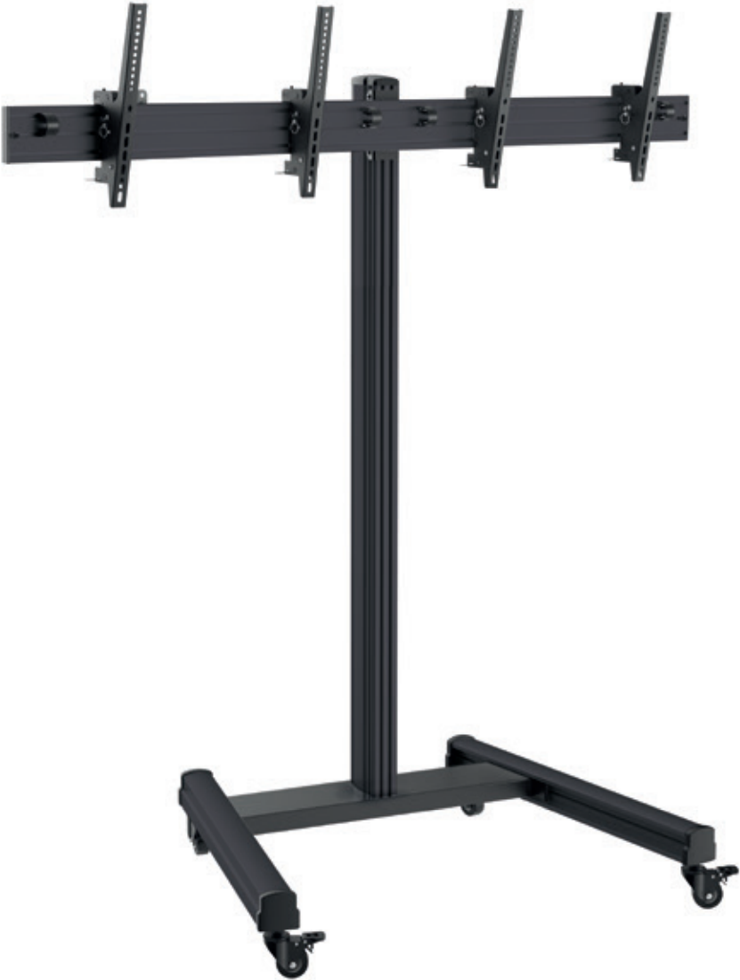 Bild von HAGOR BrackIT Dual - Wagen - für 2 LCD-Displays (Side-by-Side) - Schwarz - Bildschirmgröße: 107-140 cm (42-55) - Montageschnittstelle: bis zu 600 x 400 mm