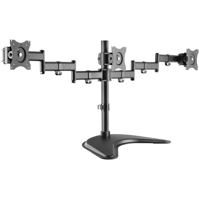 Bild von HAGOR HA FS - Befestigungskit (Halterung für Schreibtisch) - zwei Gelenkarme - für 3 LCD-Anzeigen - Schwarz - Bildschirmgröße: 38-68 cm (15-27)
