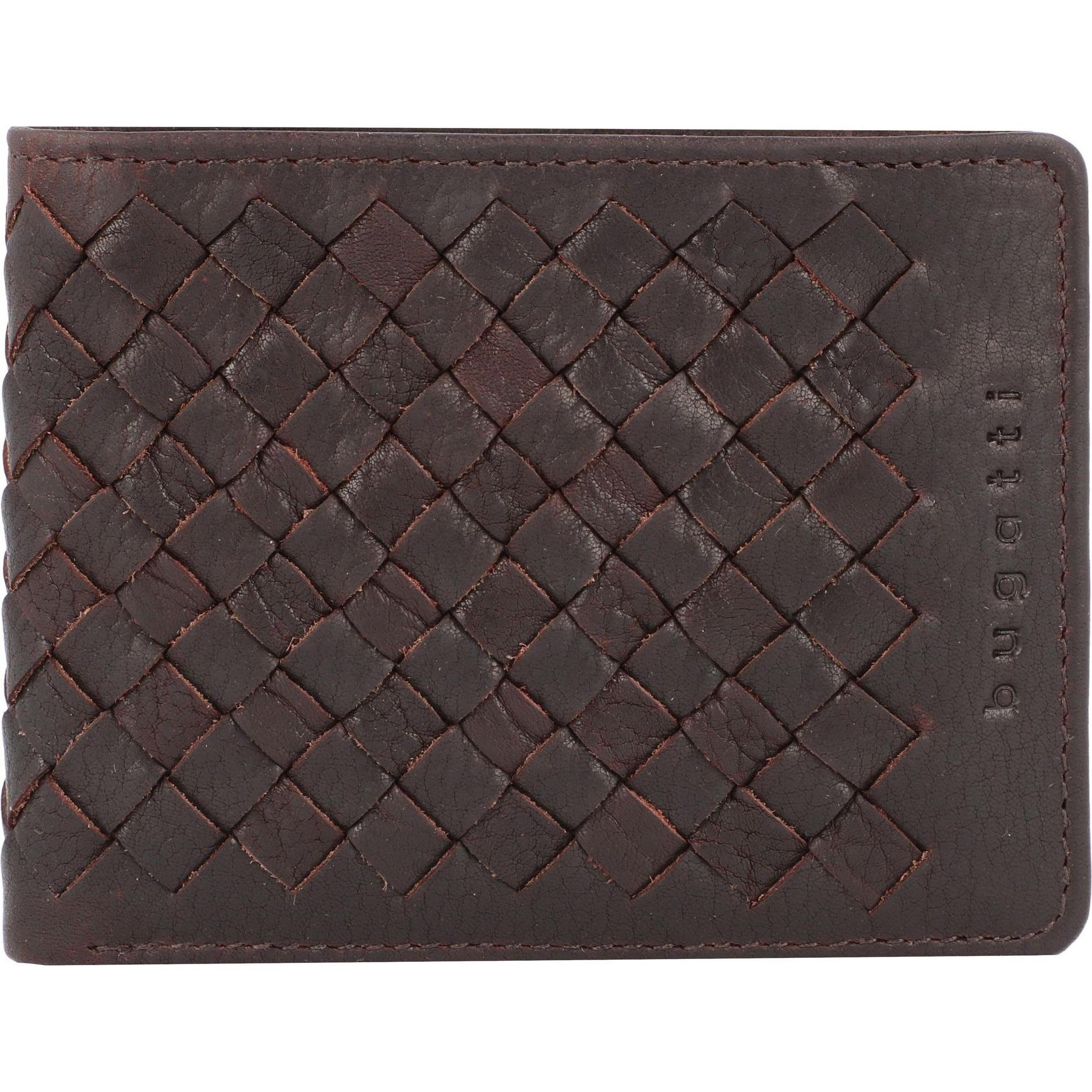 Bild von Bugatti, Herren, Portemonnaie, Woven Geldbörse Leder 11 cm, Braun
