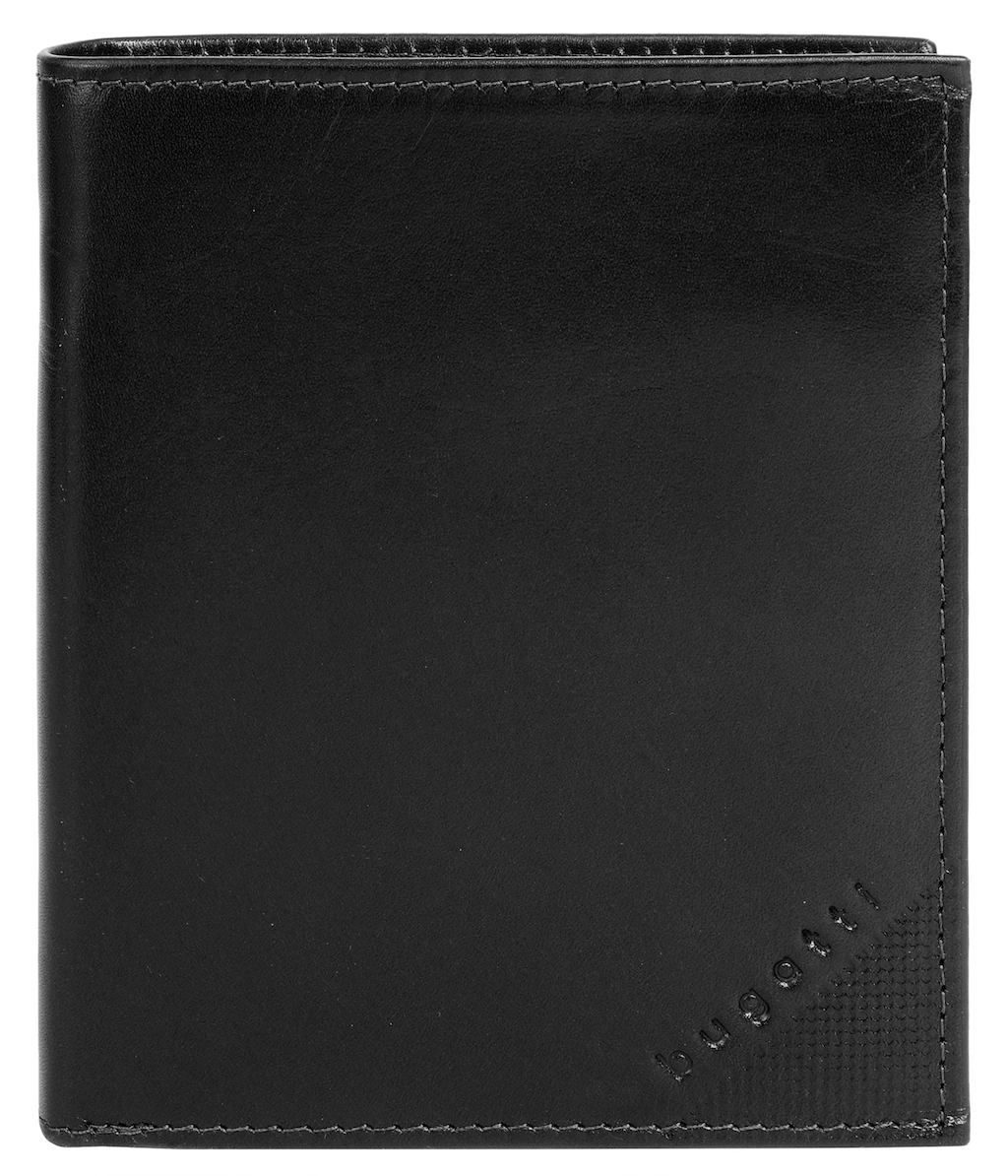 Bild von bugatti Nobile Hochformatbörse aus echtem Leder - große Geldbörse RFID Schutz, schwarz
