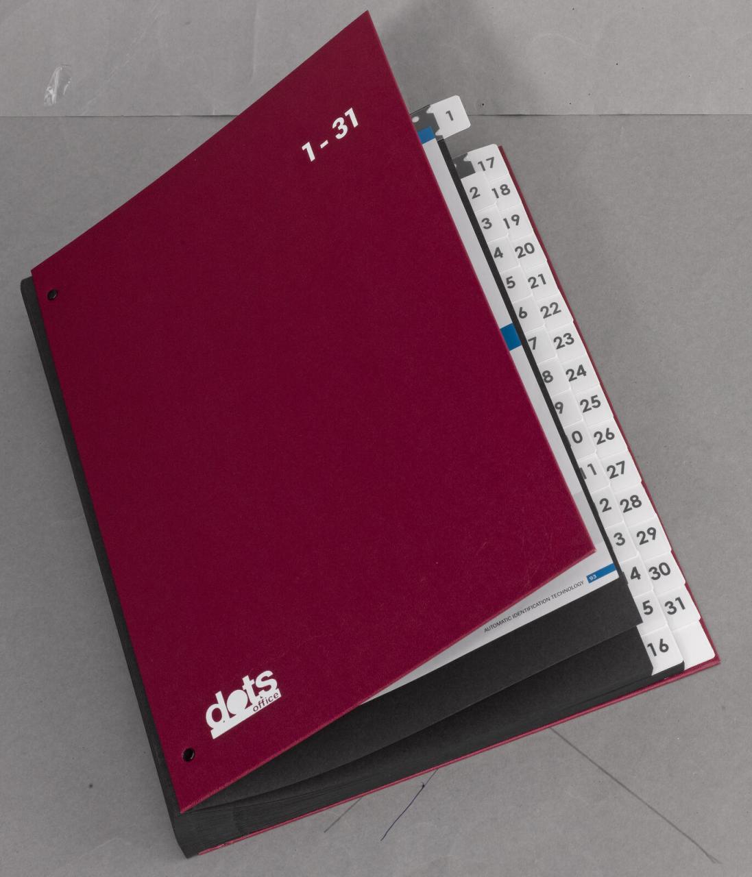 Bild von dots Pultordner DIN A4 32 Taben rot
