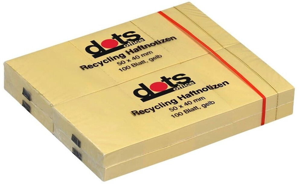 Bild von dots Klebeband dots Recycling Haftnotizen Standard gelb 12 Blöcke