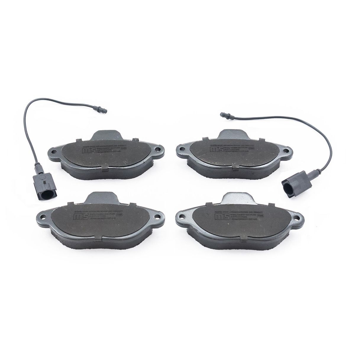 Bild von MASTER-SPORT 13046038382N-SET-MS Bremsbelagsatz Bremsbeläge, Bremsklötze, Bremssteine Vorderachse inkl. Verschleißwarnkontakt mit Anti-Quietsch-Blech