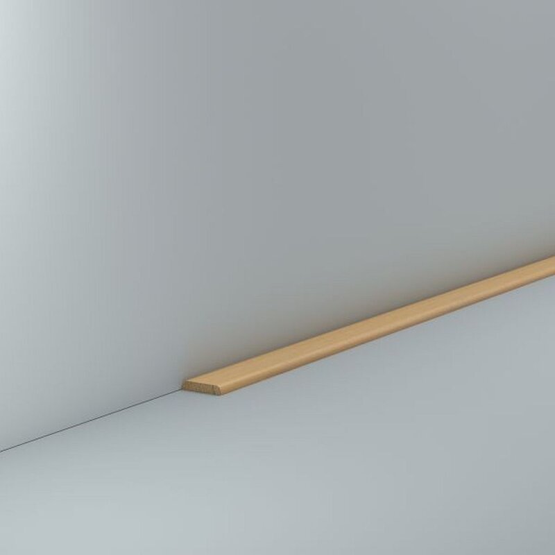 Bild von Abdeckleiste "Breslau" Massivholz 4 x 18 x 2000 mm Abachi roh moderne Sockelleiste by PROVISTON