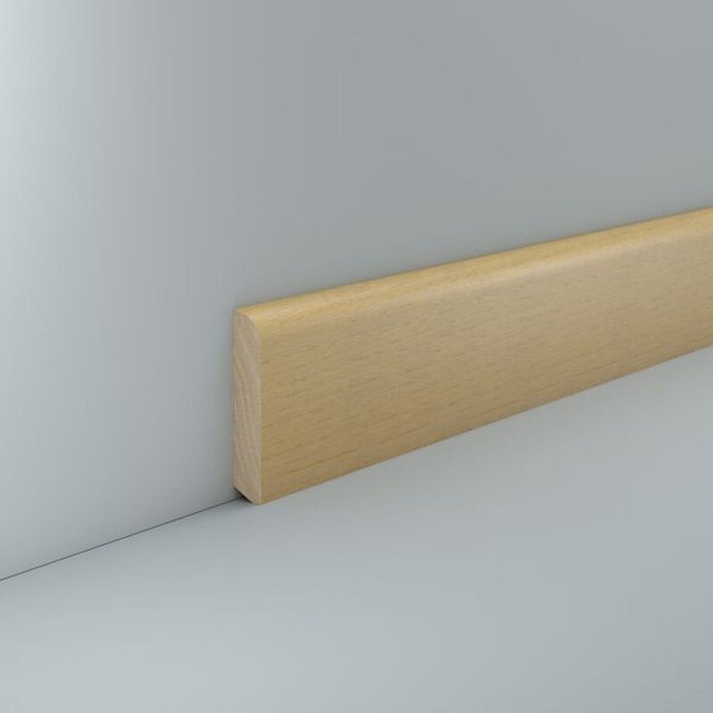 Bild von Sockelleiste "Osnabrück" Massivholz 10 x 58 x 2400 mm Esche moderne Fußleiste by PROVISTON