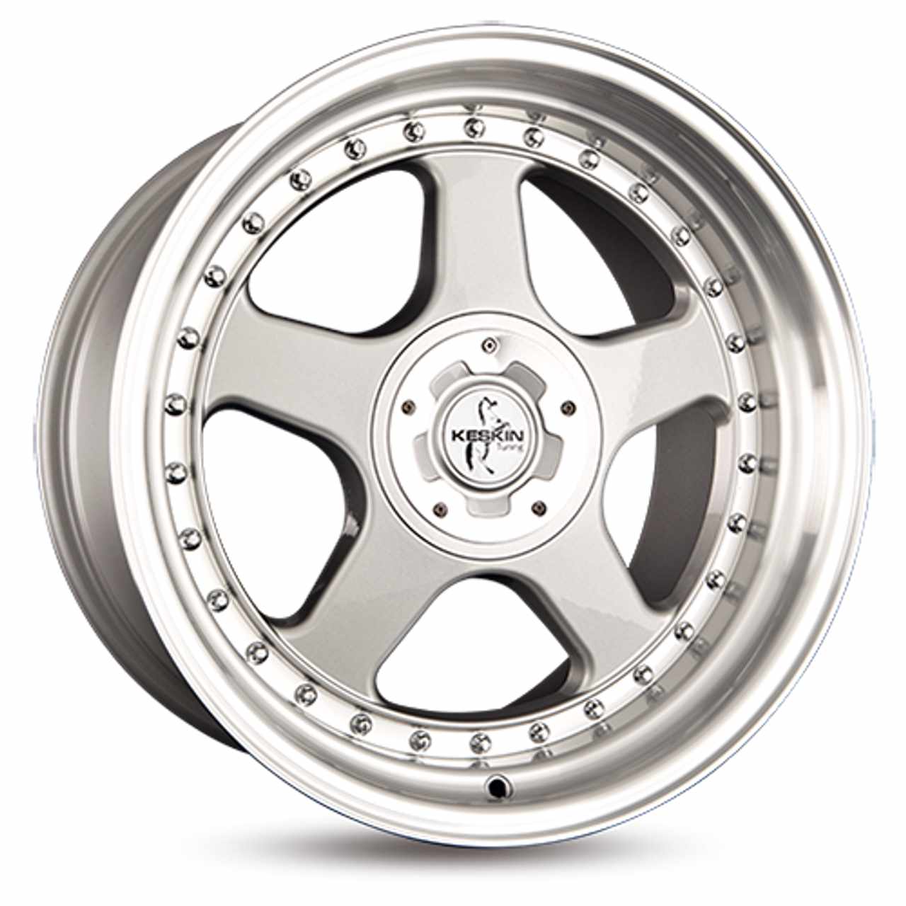 Bild von KESKIN KT1 KLASSIK silver lip polish 8.5Jx18 5x100 ET30