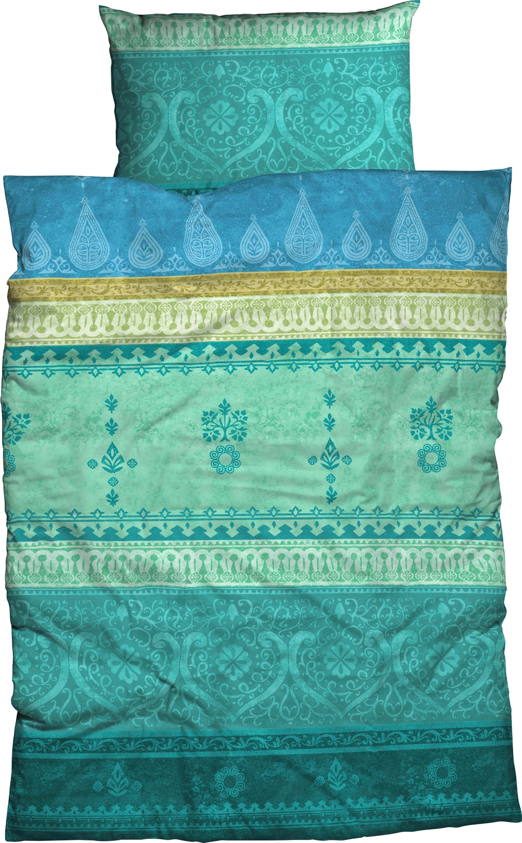 Bild von CASATEX Bettwäsche »Indi mit modernen Ornamenten, aus 100% Baumwolle, in Satin oder Biber Qualität, Bett- und Kopfkissenbezug mit Reißverschluss, pflegeleicht, Bettwäsche-Set STANDARD 100 by OEKO-TEX® zertifiziert«, (2 tlg.)