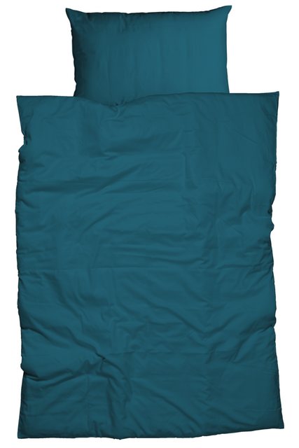 Bild von CASATEX Bettwäsche Uni, Satin, 3 teilig, Uni Design, Reißverschluss, tolle Farben
