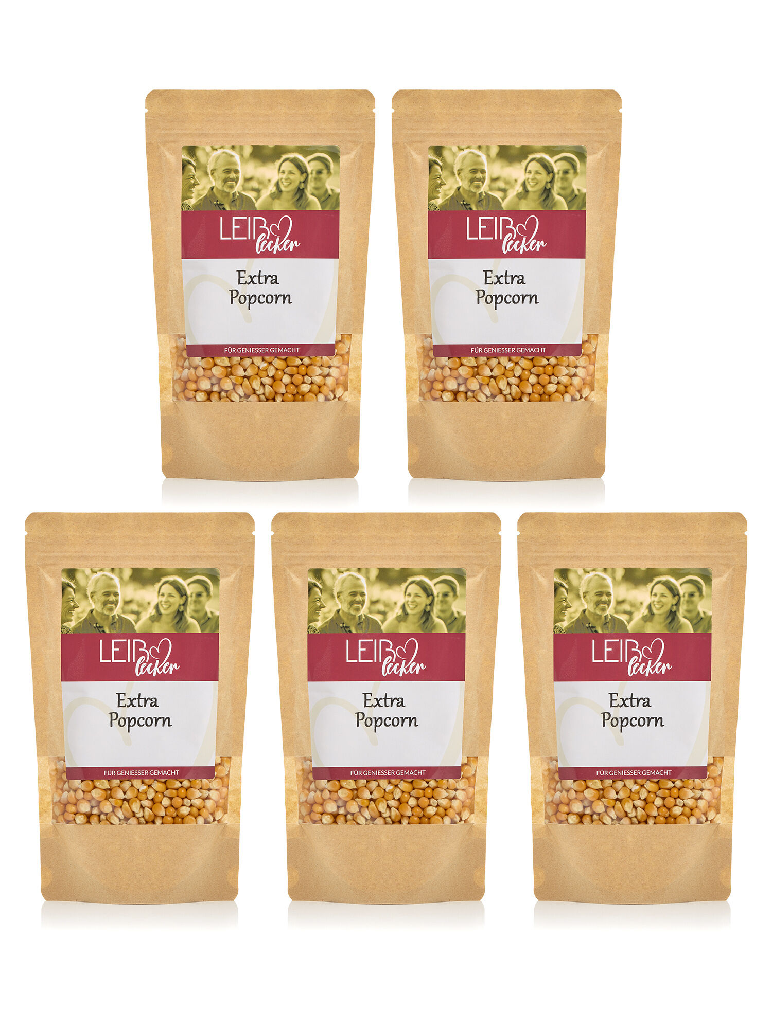 Bild von Lecker daheim Extra-Popcorn, 5x 200 g