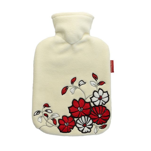 Bild von Hugo Frosch Wärmflasche - Wärmflasche Klassik 1,8 l mit Fleecebezug creme Bär mit Herz, Made in Germany