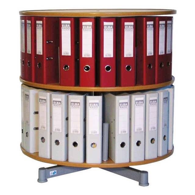 Bild von reef R2081BB2 Ordnersäule 81 cm durchmesser, 2 Etagen gesamtdrehbar, buche