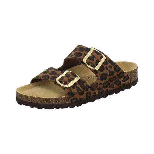 Bild von AFS-Schuhe 210093 Zweischnaller Pantolette für Damen mit Fußbett, bequeme Sandalen aus Leder