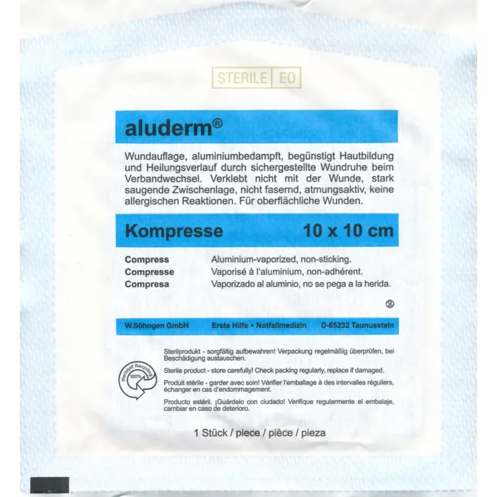 Bild von SÖHNGEN Aluderm Kompresse Kompressen Wundheilung Verband einzeln Gr. 10x10cm