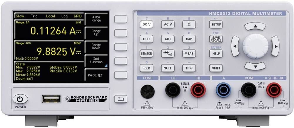 Bild von Rohde & Schwarz HMC8012 Ethernet/USB Tisch-Multimeter digital Datenlogger CAT II 600V Anzeige (Count