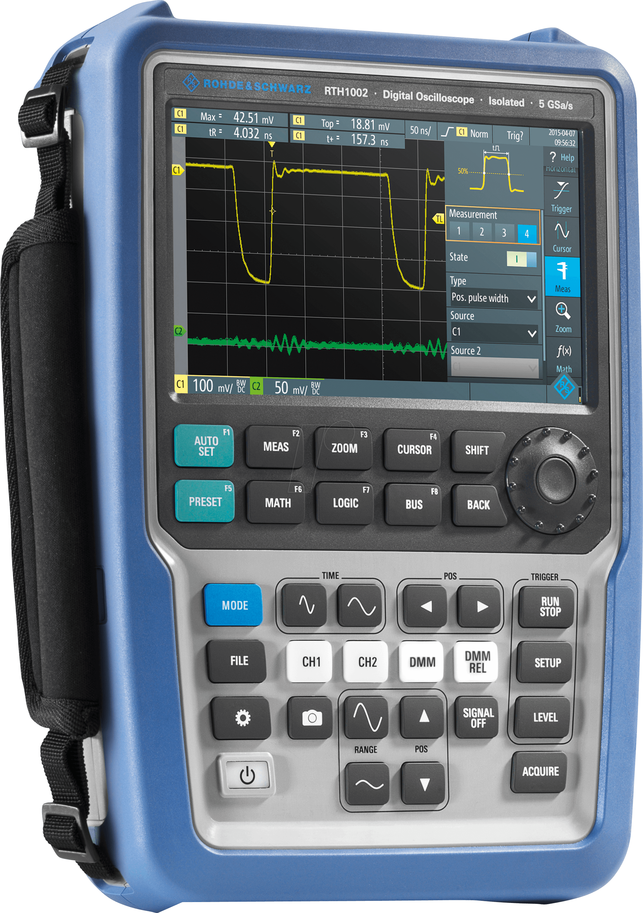 Bild von RTH 1052 MSO - Handheld-Oszilloskop RTH1002, 500 MHz, 2 Kanäle, Multimeter
