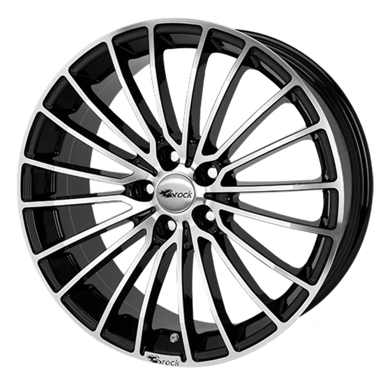 Bild von Brock B24 schwarz front-poliert 7,5x17 ET38 5.00x110.00 Hub Hole 65.10 mm - Alu felgen