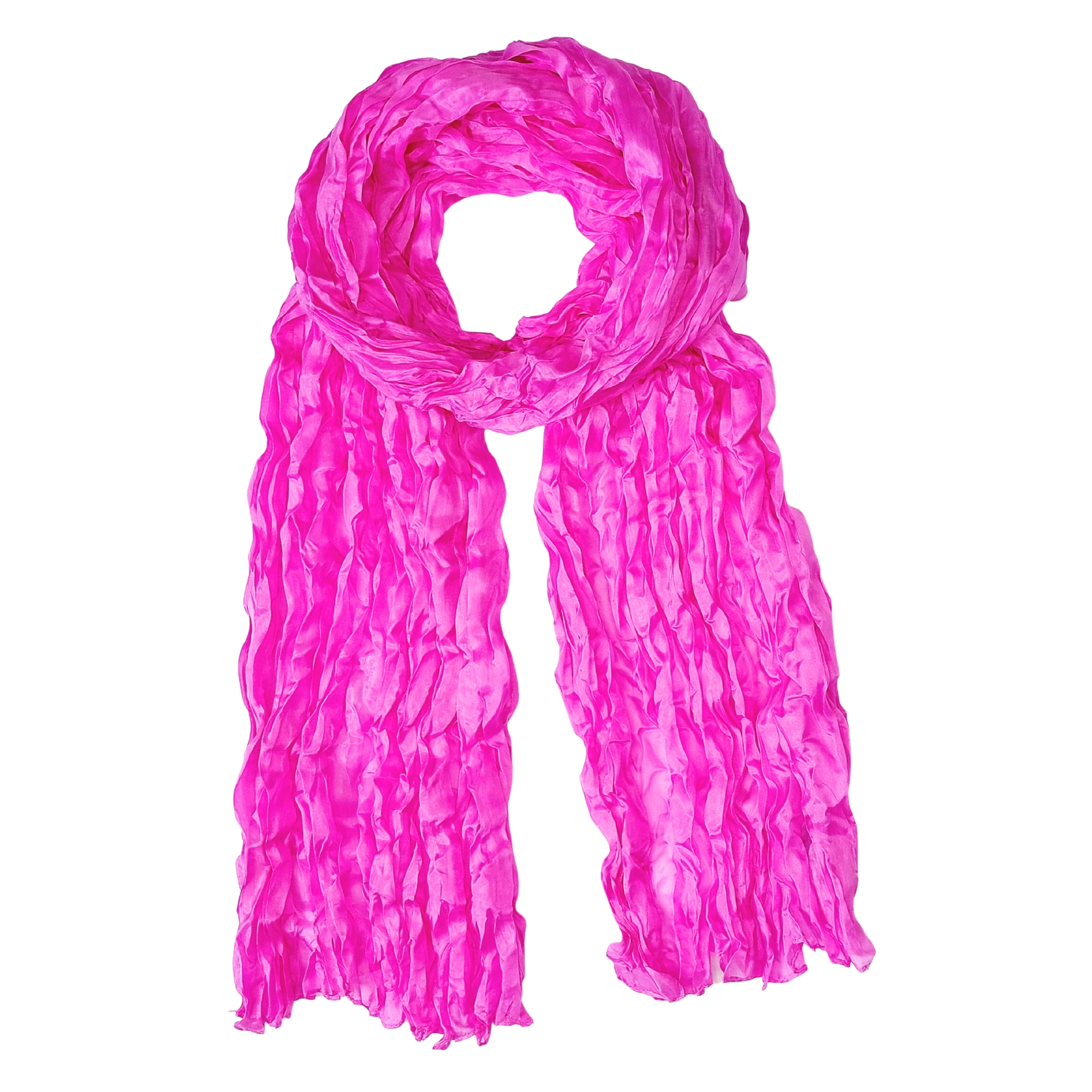 Bild von Knitterschal Halstuch Schal XXL Krokus rosa