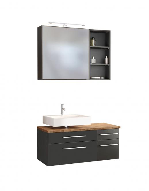 Bild von HELD MÖBEL Unterbecken-Set »Davos«, BxHxT: 90 x 200 x 47 cm - grau
