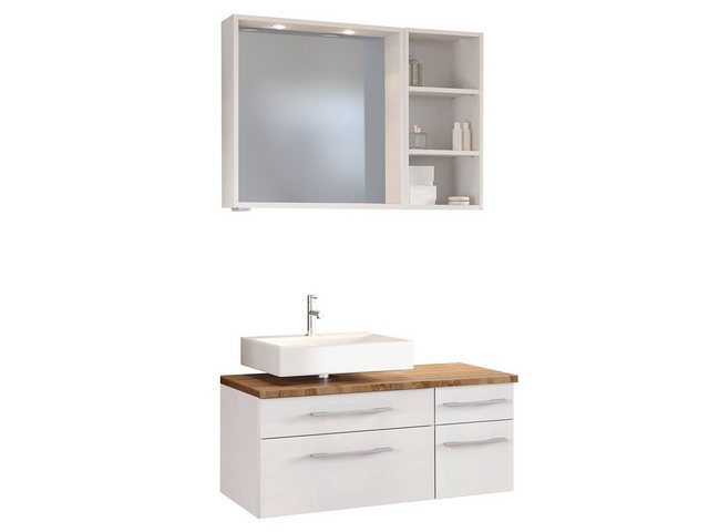 Bild von HELD MÖBEL Unterbecken-Set »Davos«, BxHxT: 90 x 200 x 47 cm - weiss