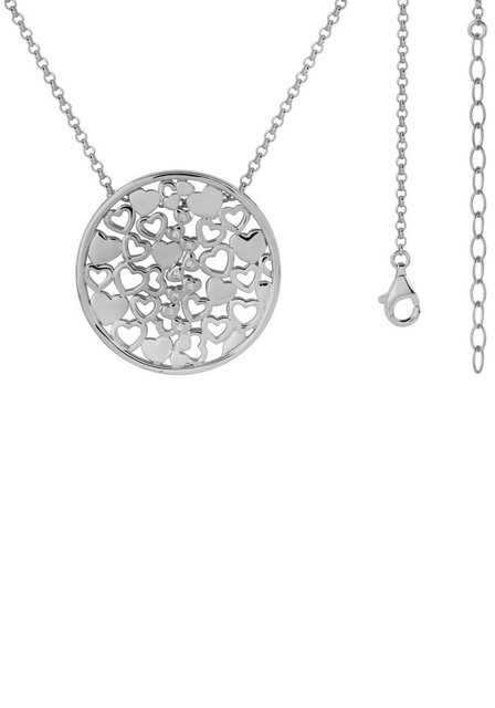 Bild von Firetti Kette mit Anhänger »Schmuck Geschenk Silber 925 Halsschmuck Halskette Herz«, Made in Germany - mit Zirkonia (synth.)