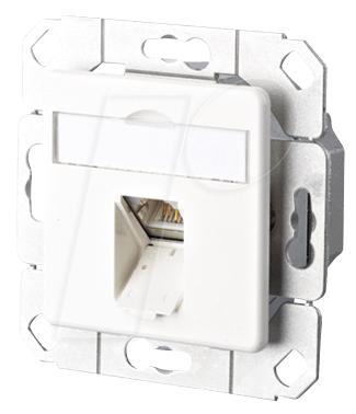 Bild von METZ CONNECT E-DAT - Anschlussdose, Unterputz - RJ-45 - Pure White, RAL 9010 (130C371102-I)