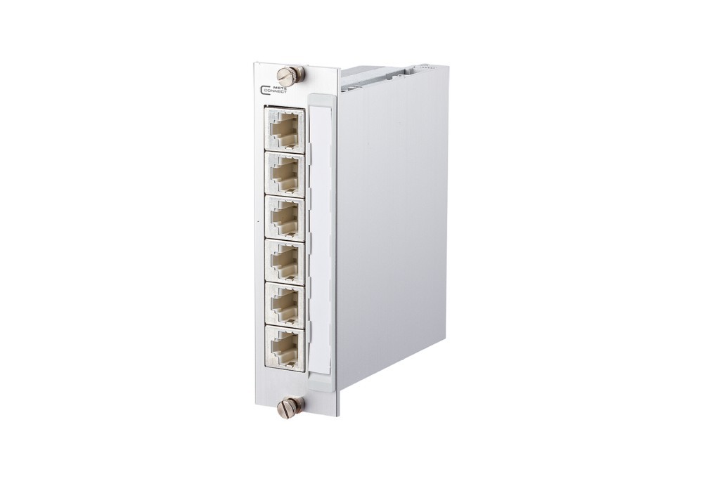Bild von Metz Connect E-DAT C6 6x8 AP distributor - Patch Panel - eloxiertes Aluminium - 3U - 48.3 cm (Patch Panel), Netzwerk Zubehör