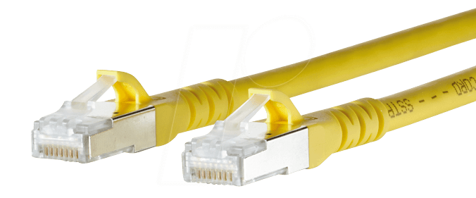 Bild von METZ CONNECT BTR - Patch-Kabel - RJ-45 (M) - RJ-45 (M) - 7,0m - abgeschirmt - (CAT 6a) - halogenfrei - gelb (1308457077-E)
