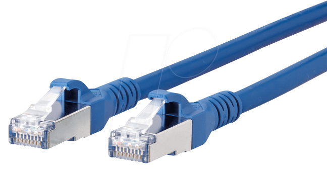 Bild von BTR 1308451044-E - Patchkabel RJ45 Cat.6A  S/FTP  1,0 m blau