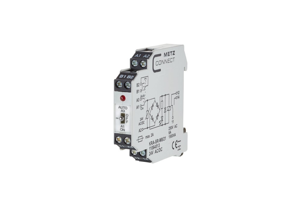 Bild von Metz Connect Koppelbaustein 24, 24 V/AC, V/DC (max) 1 Wechsler 11064513 1St.