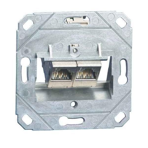 Bild von Metz Metz Connect Anschlussdose C6Amodul UP0 TN C6Amod-2UP0-180 Netzwerk-Patch-Panel