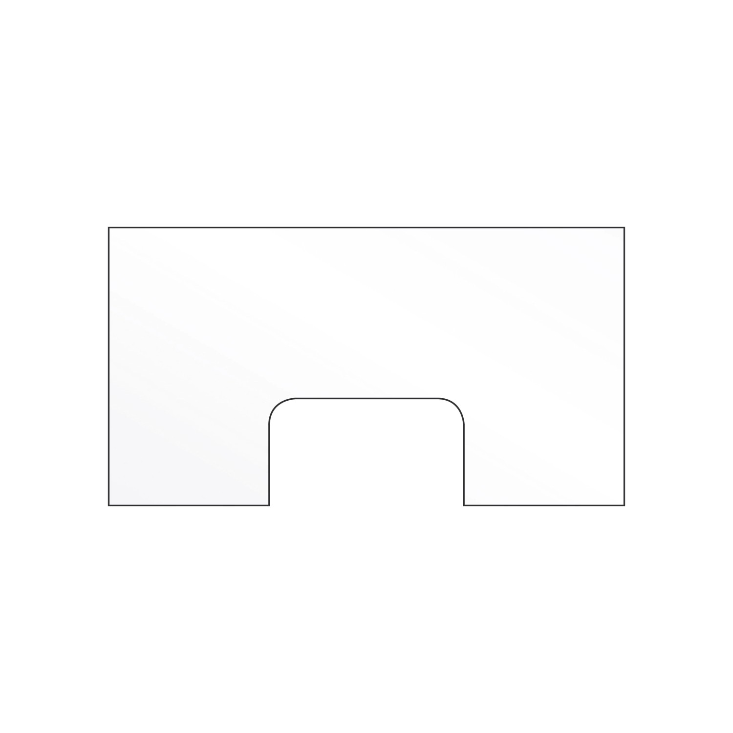 Bild von Hygiene Schutzglas Klarglas mit Durchreiche Eckig B: 800 x H: 900 x D: 6 mm