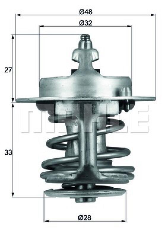 Bild von MAHLE Thermostat, Kühlmittel ohne Dichtung 48mm für HYUNDAI KIA TOYOTA MAZDA GMC NISSAN DAIHATSU ISUZU 21200-77A66 21200-77A65 21200-90J10 TX 63 83
