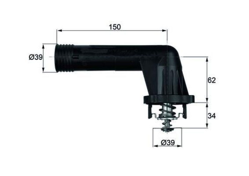 Bild von MAHLE ORIGINAL TI 20 95 Kühlwasserthermostat Thermostat, Thermostat, Kühlmittel, Kühler Thermostat 95 mit Dichtung BMW: 3 Saloon, 3 Compact, 3 Coupe