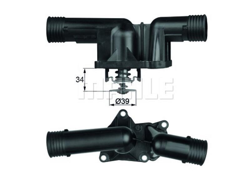 Bild von MAHLE ORIGINAL TI 24 95 Kühlwasserthermostat Thermostat, Thermostat, Kühlmittel, Kühler Thermostat 95 mit Dichtung BMW: 3 Saloon, 3 Compact, 3 Coupe
