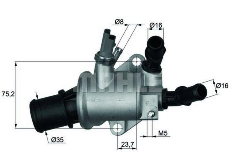 Bild von MAHLE ORIGINAL TI 143 88 Kühlwasserthermostat Thermostat, Thermostat, Kühlmittel, Kühler Thermostat 88 mit Dichtung OPEL: Zafira B, Astra H Caravan