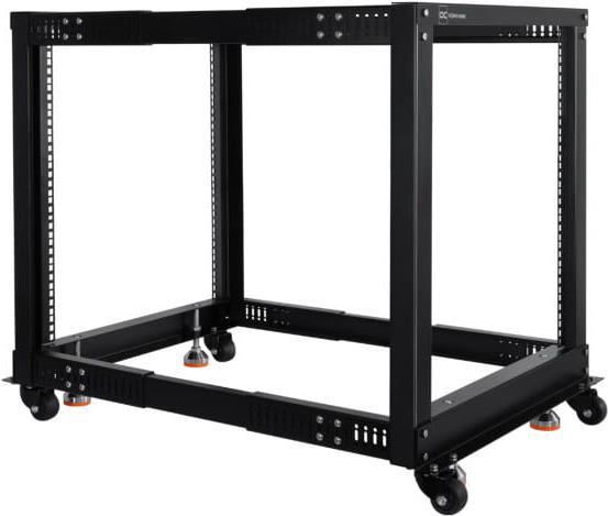 Bild von Alphacool GHE Alphacool ES 19" Open Frame Serverrack 12HE Verstellbare Tiefe (10.86 HE), Serverschrank, Schwarz
