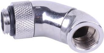 Bild von Alphacool angled adaptor double 45° revolvable G1/4 outer thread to G1/4 inner thread - Flüssigkeitskühlsystem-Anschlussadapter - Chrom (17059)