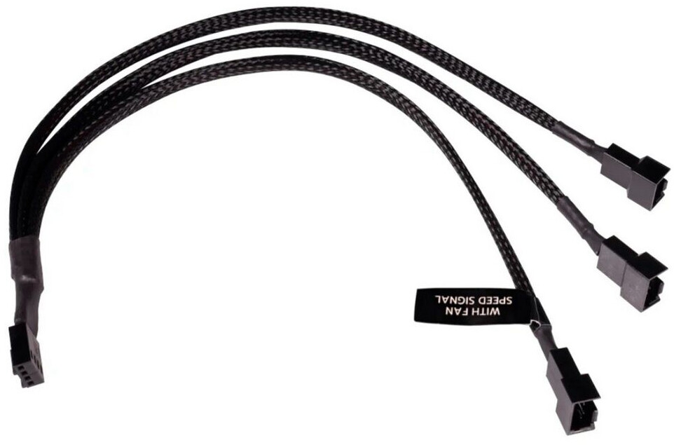 Bild von Alphacool Y-Splitter 4-Pin auf 3x 4-Pin PWM (1 x), PC Lüfter, Schwarz