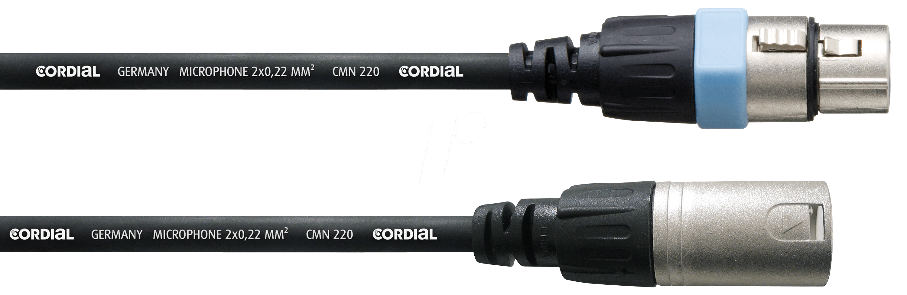 Bild von Cordial CCM2,5FM XLR Verbindungskabel [1x XLR-Buchse - 1x XLR-Stecker] 2.50m Schwarz