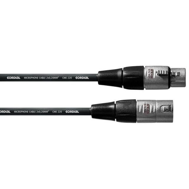 Bild von Cordial CFM 5 FM XLR Verbindungskabel [1x XLR-Buchse - 1x XLR-Stecker] 5.00m Schwarz