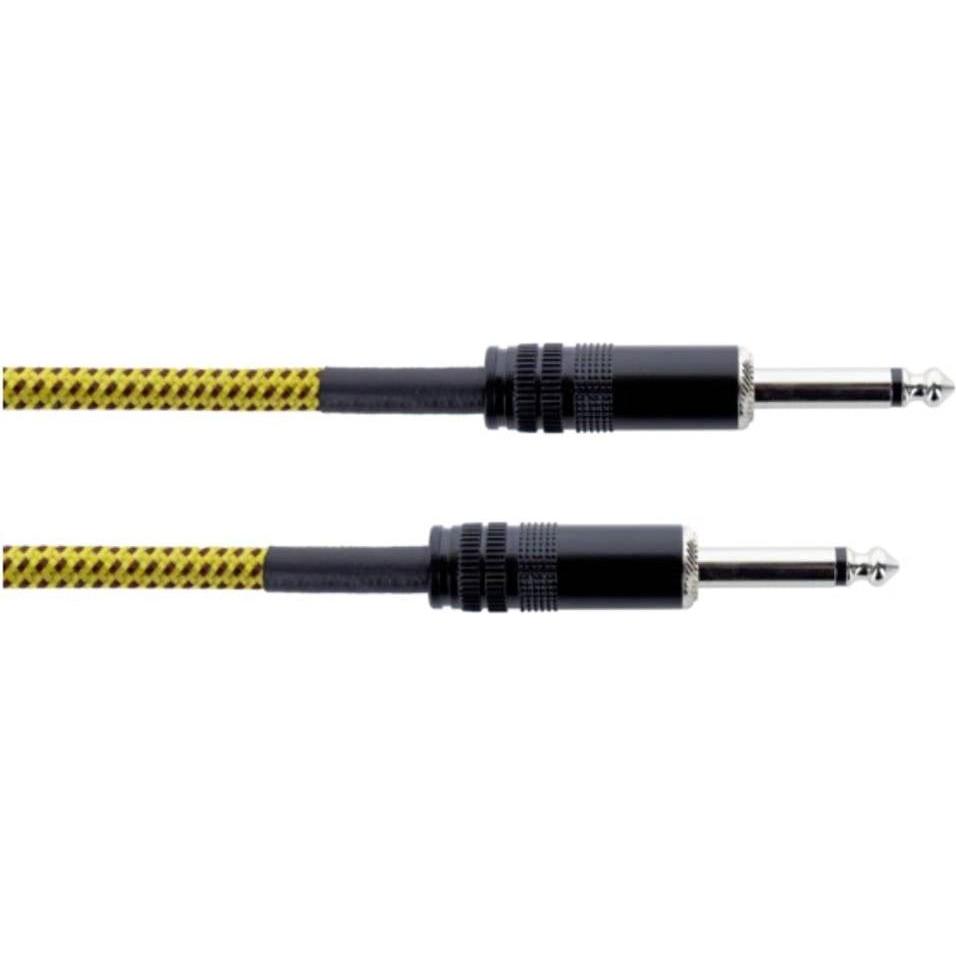 Bild von Cordial EI 3 PP-TWEED-YE Instrumenten Anschlusskabel [1x Klinkenstecker 6.3mm (mono) - 1x Klinkenste