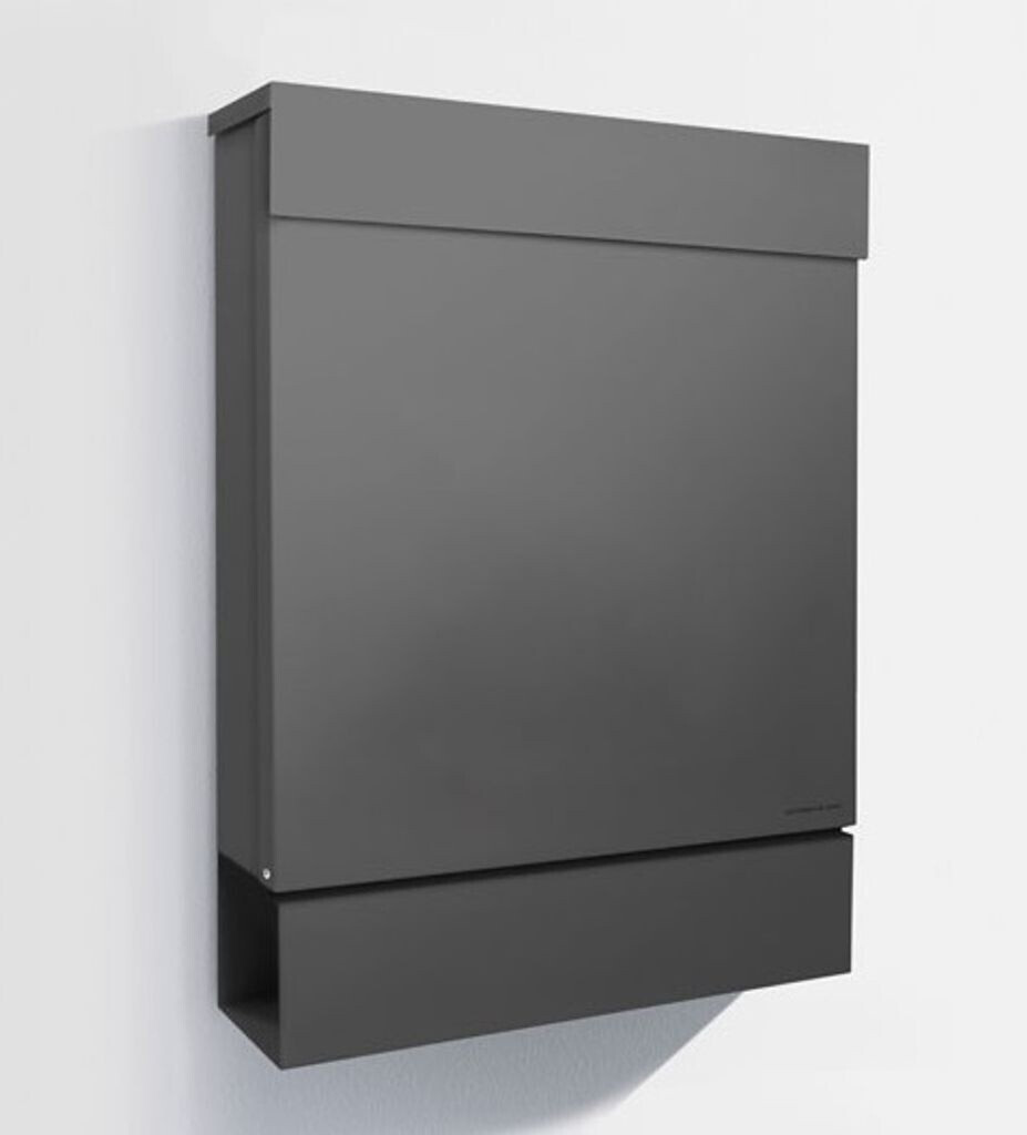 Bild von Radius Wandbriefkasten Briefkasten Letterman M Anthrazit (RAL 7016) inkl. LED-Licht, Mit LED Innenraum Beleuchtung